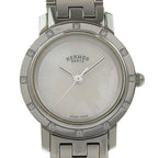 Hermes Clipper Cles Diamond Stainless Steel Quartz Analog Display