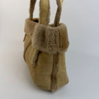 Loewe Anagram Handbag Beige Mouton Suede Vintage — view 5