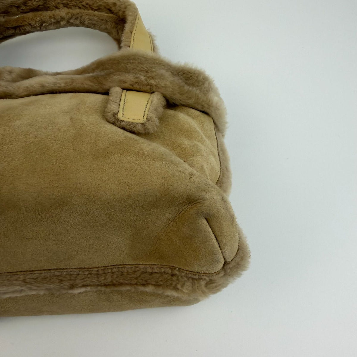Loewe Anagram Handbag Beige Mouton Suede Vintage — view 7