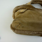 Loewe Anagram Handbag Beige Mouton Suede Vintage — view 8
