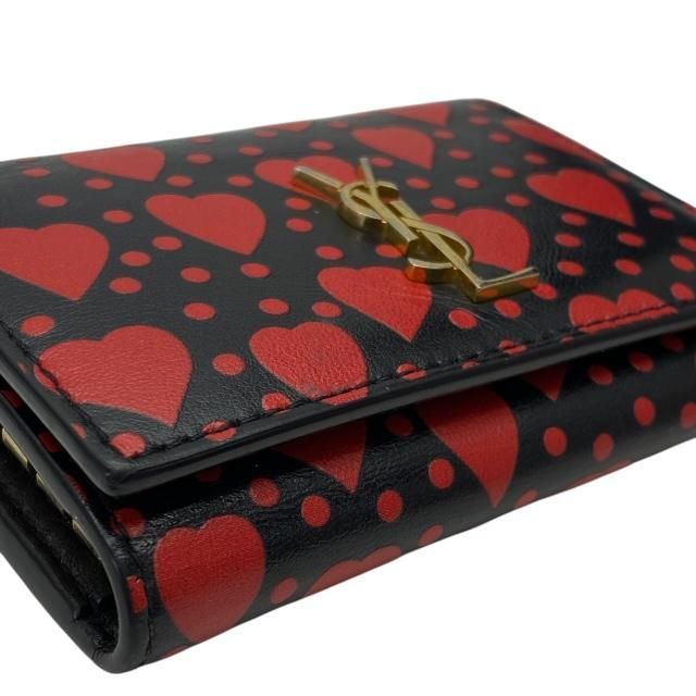 Saint Laurent Paris 6-stack Key Case Hook Compact Heart Motif Allover — view 3
