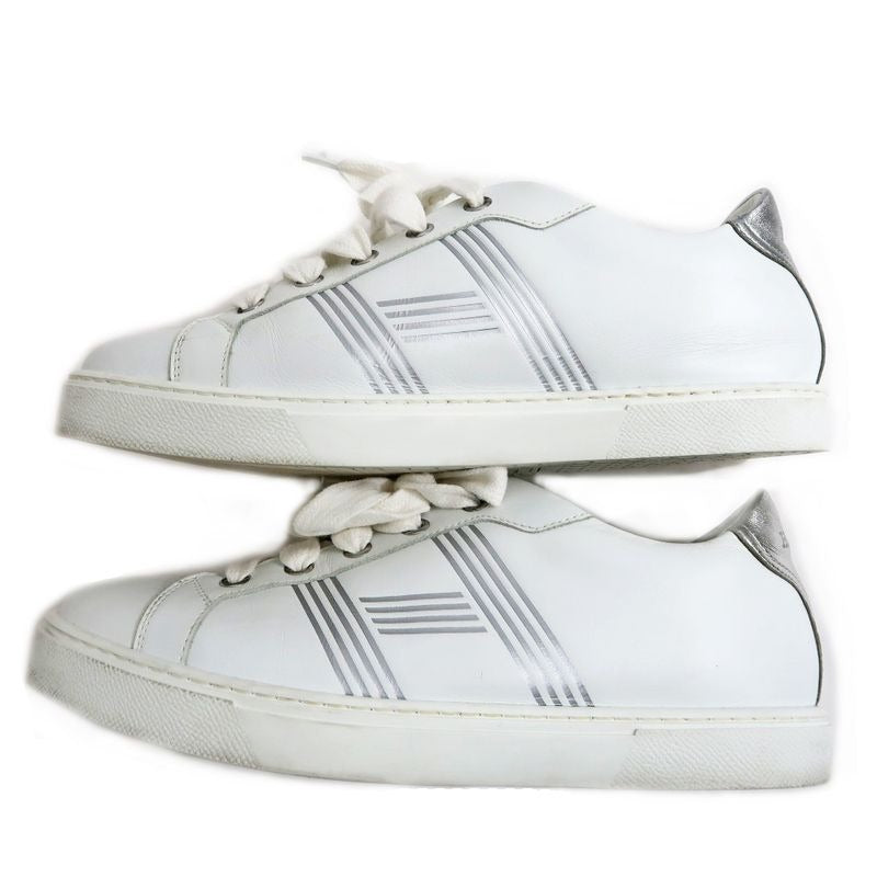 Hermes Avantage Sneakers Size 37 1 2 Leather White Lady Shoes — view 4