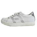 Hermes Avantage Sneakers Size 37 1 2 Leather White Lady Shoes