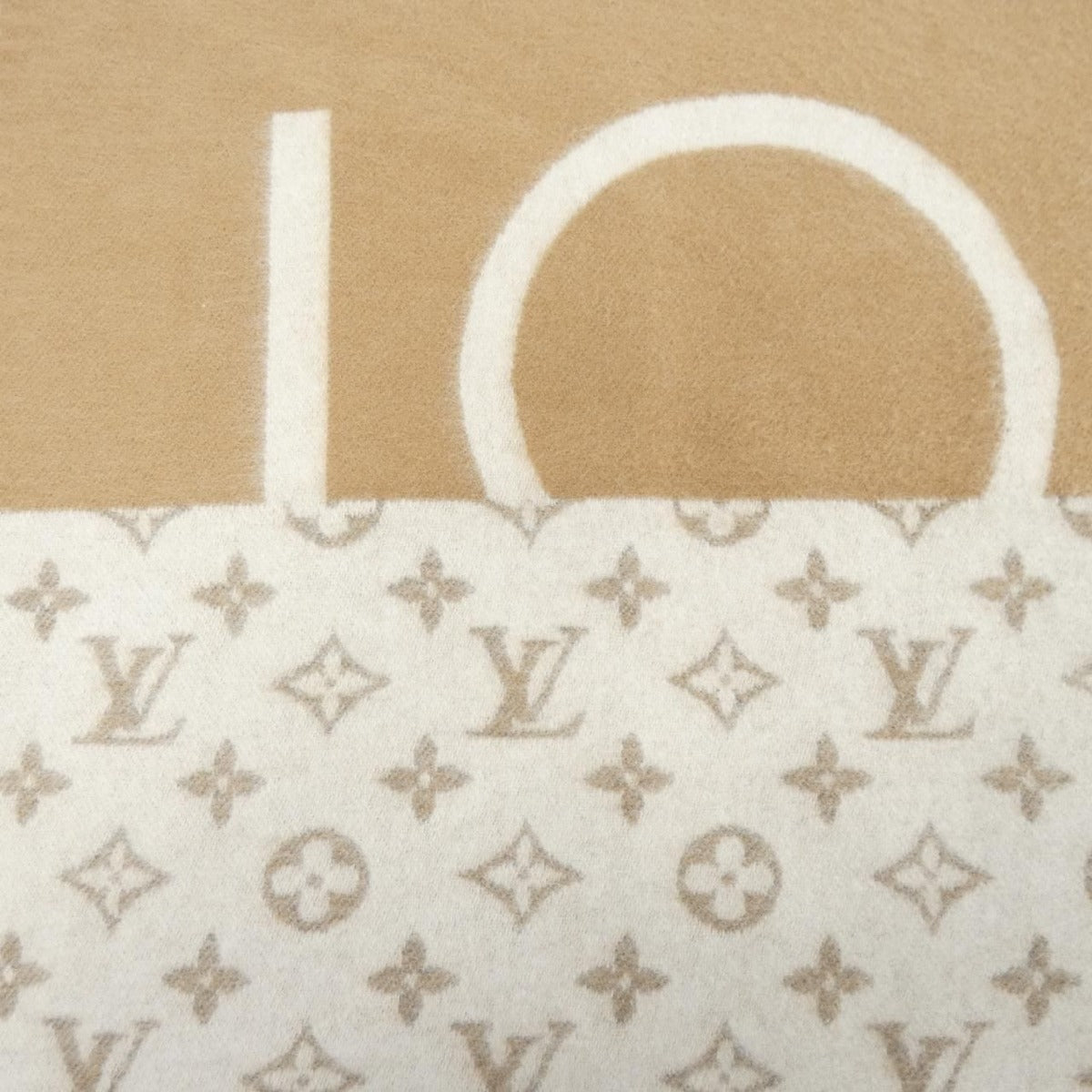 Louis Vuitton Monogram Split Scarf Brown White — view 4