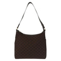 Gucci GG Pattern Brown Gold Nylon Shoulder Bag