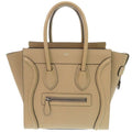 Celine Luggage Micro Shopper Leather Beige Handbag 1112