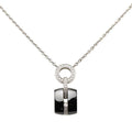 Chanel Ultra Pendant Necklace Black Silver Ceramic Diamond 18k White Gold