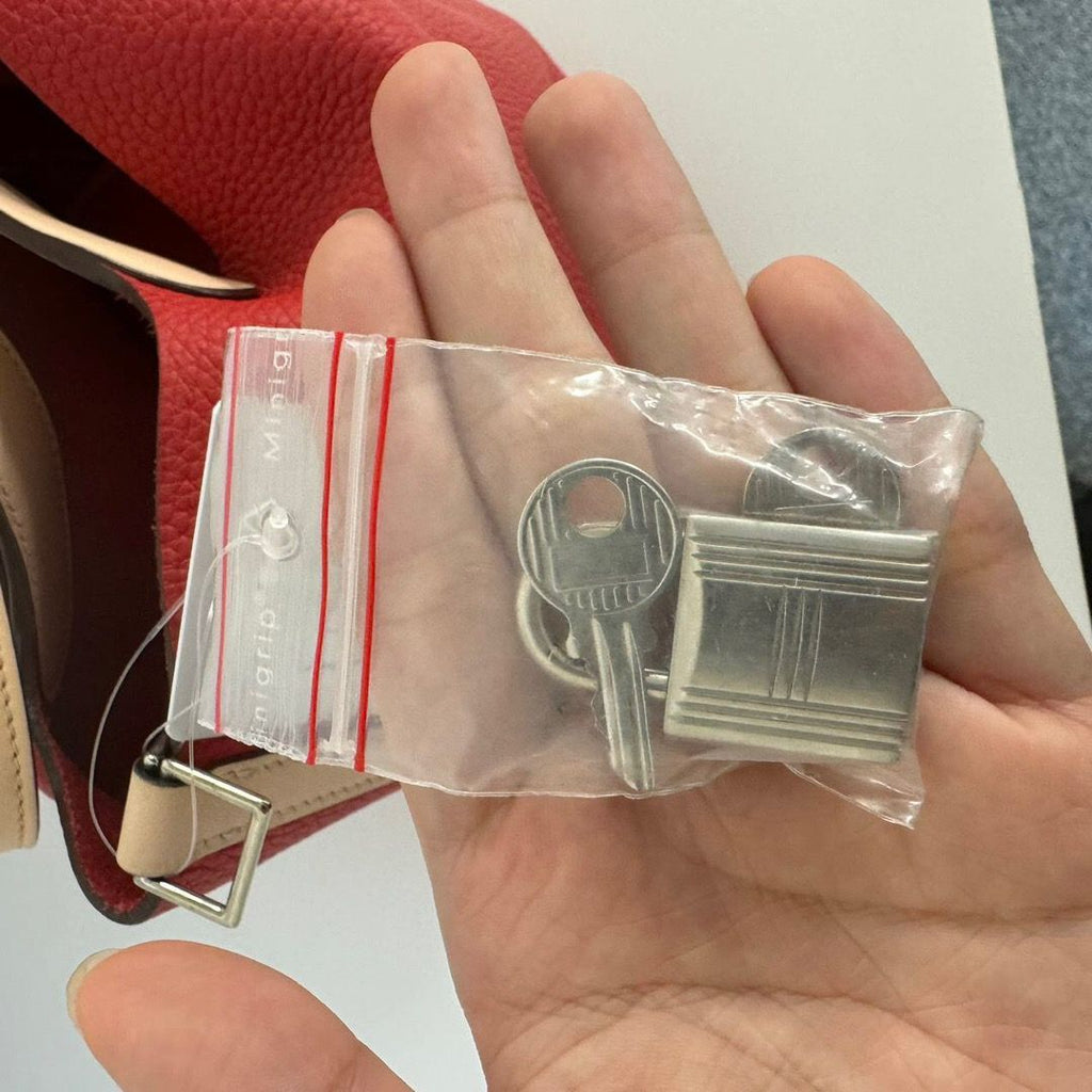 Hermes Picotin Lock Touch MM Rouge Tomato Rose Eglantine Taurillon Clemence — view 8