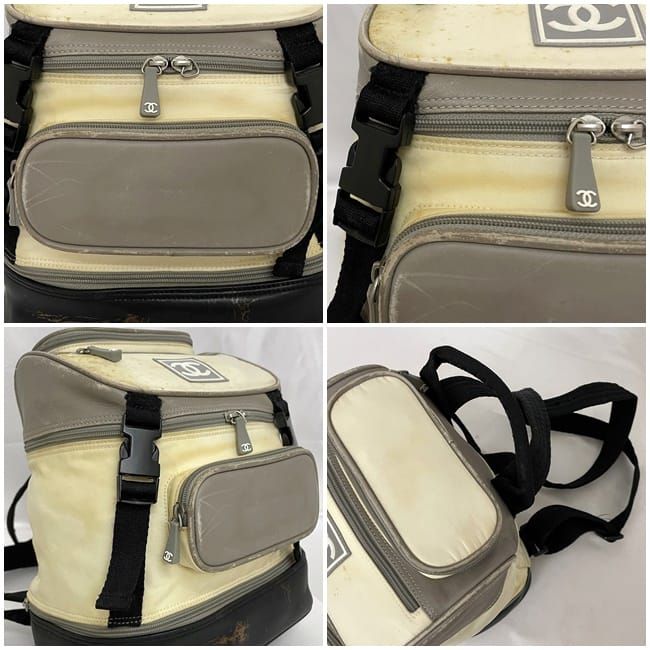 Chanel Backpack Gray White Black Sport with a Reason — view 7