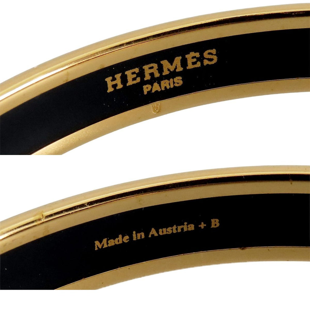 Hermes Enamel Bangle Blue Gold SS PM Chaine D'Ancre 20.5 Bracelet — view 4