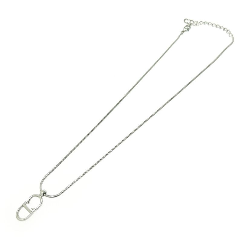 Christian Dior CD Logo Necklace Women Silver — view 4