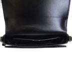 Prada Brushed Leather Shoulder Bag Black — view 6