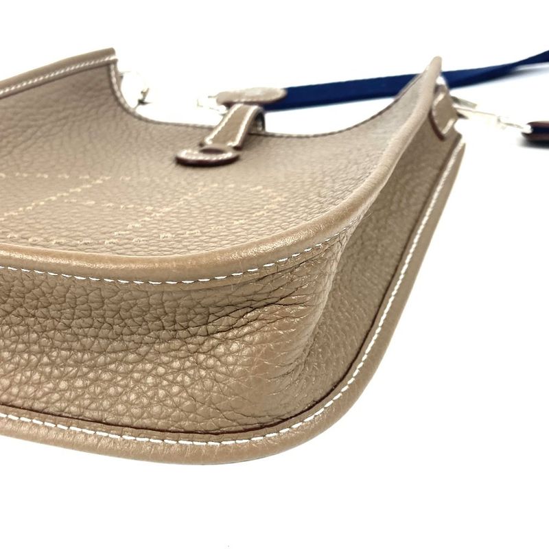 Hermes Shoulder Bag Evelyne TPM Amazon Long Taurillon Clemence Etoupes Grayish — view 6