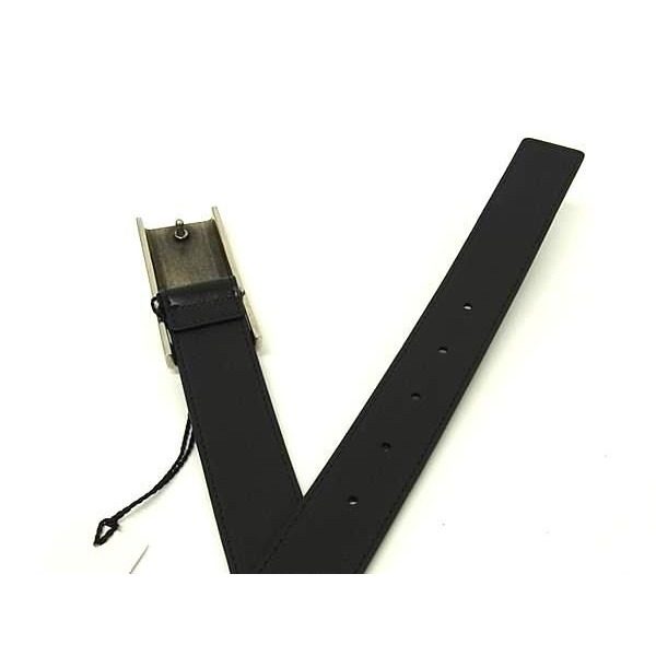 Gucci Leather Silver Belt Black — view 3