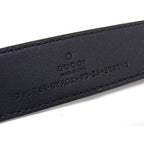 Gucci Leather Silver Belt Black — view 4