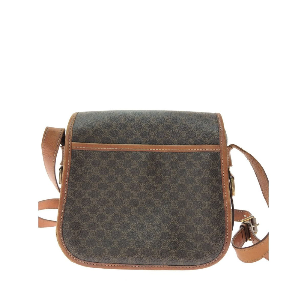 Celine Shoulder Bag Crossbody Macadam Pattern Vintage M92 Brown — view 2