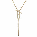 Hermes Necklace Eva-chaine D'ancre Lariat B Rose Gold Diamond