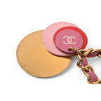 Chanel Bangle Chain Bracelet CC Coco Mark Pink Multi Gold 01 — view 4