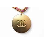 Chanel Bangle Chain Bracelet CC Coco Mark Pink Multi Gold 01 — view 5