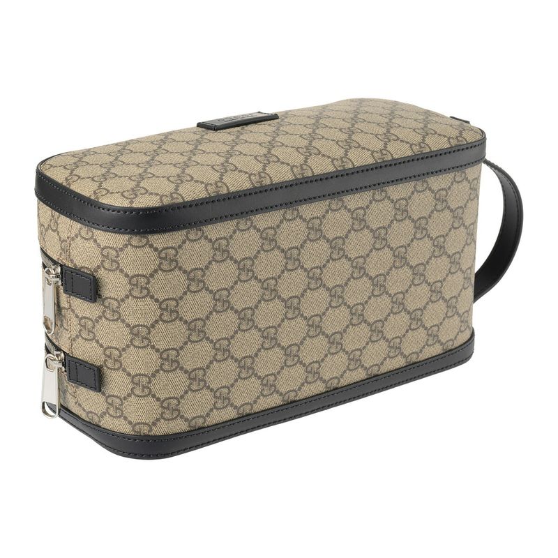 Gucci Pouch GG Supreme Beige Black — view 3