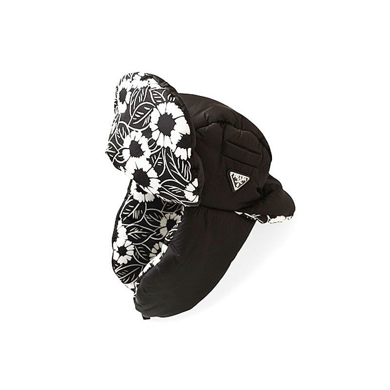 Prada Hat Cap Bucket 1 Hc164 Filled Ear Cabas With Triangle Logo