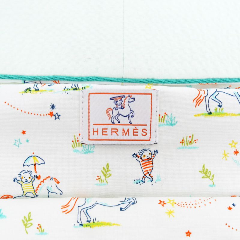 Hermes Sleeping Bag Gabriel Vert Aqua 100% Cotton Baby — view 5