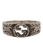 Gucci Interlocking Arabesque Ring Silver