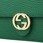 Gucci Shoulder Bag Dollar Calf Green — view 9