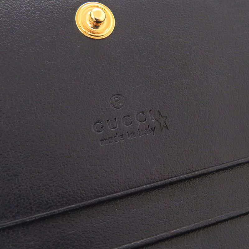 Gucci Horsebit Canvas Leather Beige Navy Bifold Wallet 0860 — view 8