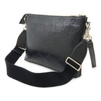 Gucci Jumbo GG Medium Crossbody Bag Shoulder Clutch Leather Black — view 2