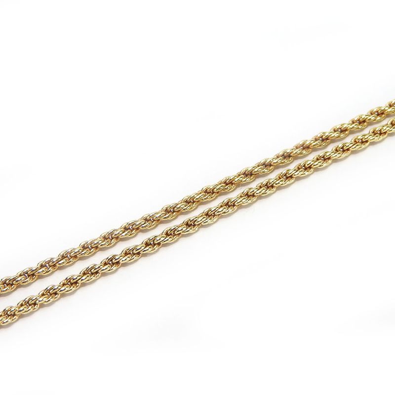 Christian Dior Necklace Metal Gold Heart Rhinestone Accessories Women — view 6