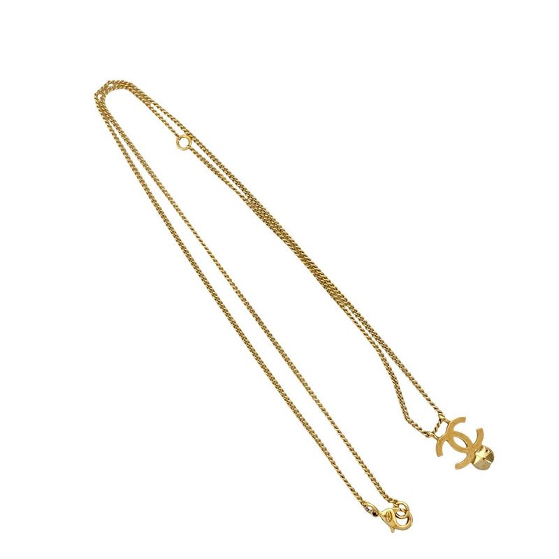 Chanel Coco Mark Motif GP Chain Necklace Pendant Choker Gold 22BS — view 5