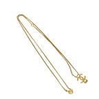 Chanel Coco Mark Motif GP Chain Necklace Pendant Choker Gold 22BS — view 5