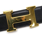 Hermes H Belt 70 Black And Gold B 1988 — view 4