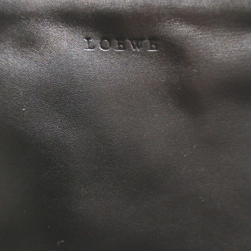 Loewe Lamb Fur Nappa Leather Black Zip Pouch 0080 — view 5