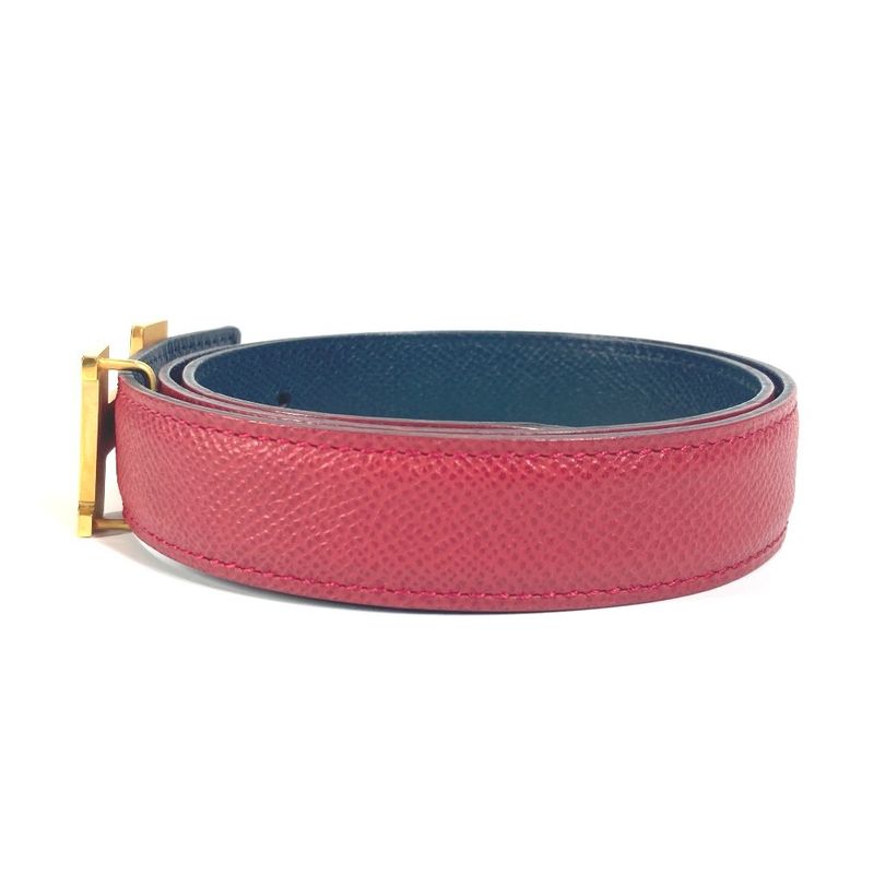 Hermes Belt H Constance Mini Leather Red and Navy — view 5