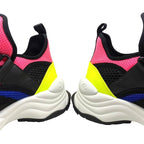 Louis Vuitton Sneakers Run 55 1 A9 pdc Size 35 Logo Mesh Blue Pink Black — view 8
