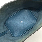 Hermes Picotin Blue Jean Hand Bag Leatheed Bag Jeans — view 7
