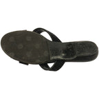 Chanel Camellia Strap Leather Sandals Black — view 4