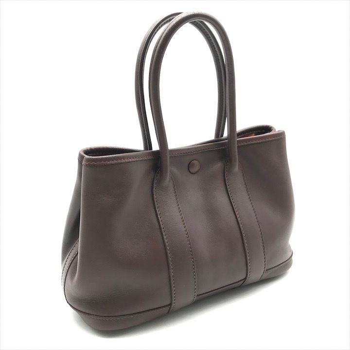 Hermes Garden Party Ttp Mini Hand Bag Brown Leather — view 7