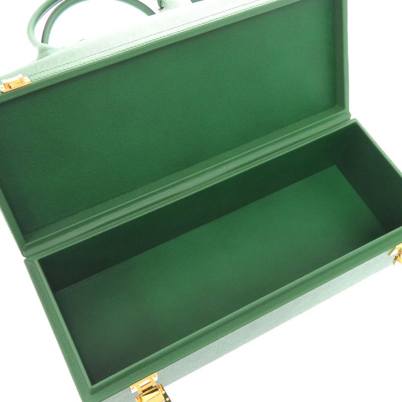 Hermes Macpherson Courchevel Vert Gold Hardware 2-Way Handbag Green — view 6