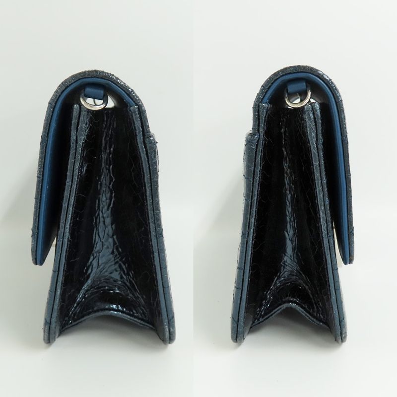 Dior Miss Wallet Chain Shoulder Bag Metallic Blue — view 5
