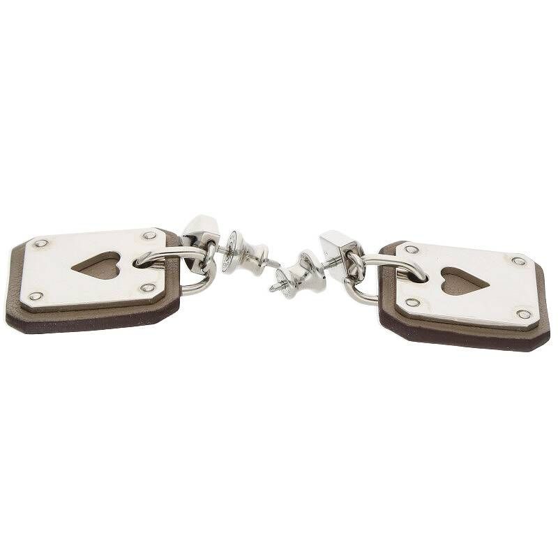 Hermes Asdecourt PM Engraved with Z Heart Motif Earrings — view 6