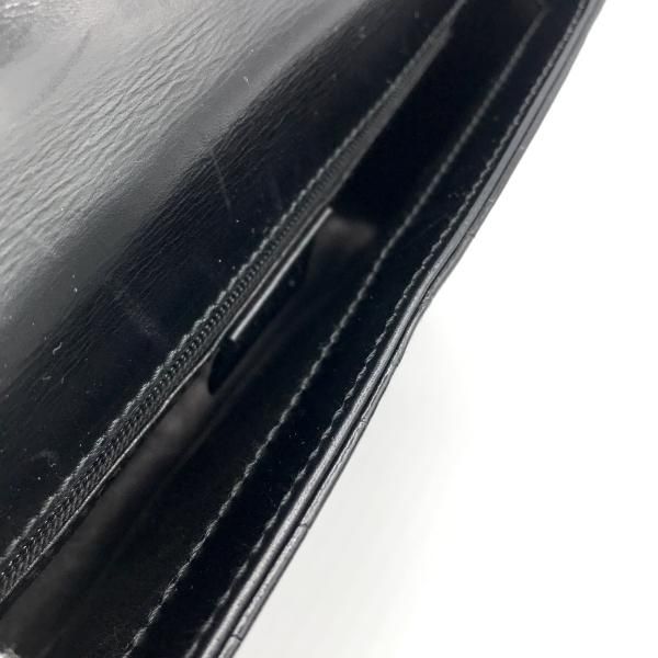 Gucci Croco Center Split Logo Shoulder Bag Black — view 8