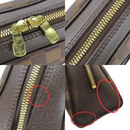 Louis Vuitton Handbag Brera Damier Ebene Brown Gold Hardware — view 6