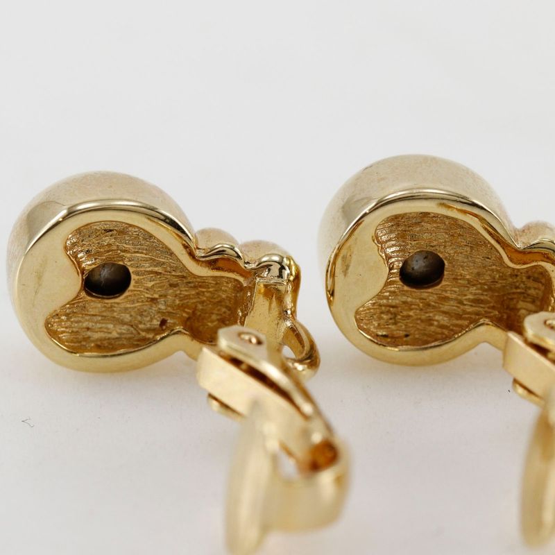 Christian Dior Vintage Gold Plated And Rhinestone 5.4 g Earrings — view 5