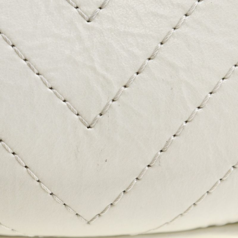 Chanel Chain Shoulder LA Pausa Calf White Bag — view 7