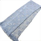 Louis Vuitton Monogram Shine Echarpe Logo Mania Scarf Blue — view 2