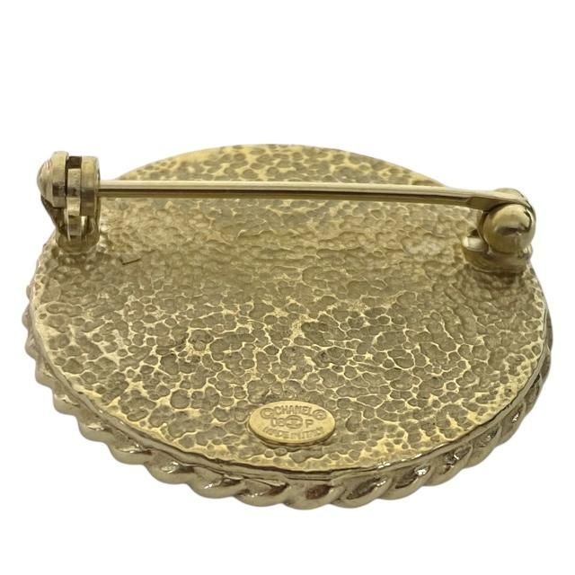 Chanel Brooch Pin Accessories Small Coco Mark GP Gold Pink — view 8