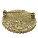 Chanel Brooch Pin Accessories Small Coco Mark GP Gold Pink — view 8